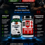 Dual Core™                                       Turkesterone + Shilajit | Dos fórmulas | Una rutina | Más rendimiento