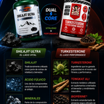 Dual Core™                                       Turkesterone + Shilajit | Dos fórmulas | Una rutina | Más rendimiento
