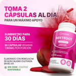 BEETROOT™ - Cápsulas Naturales de Raíz de Remolacha